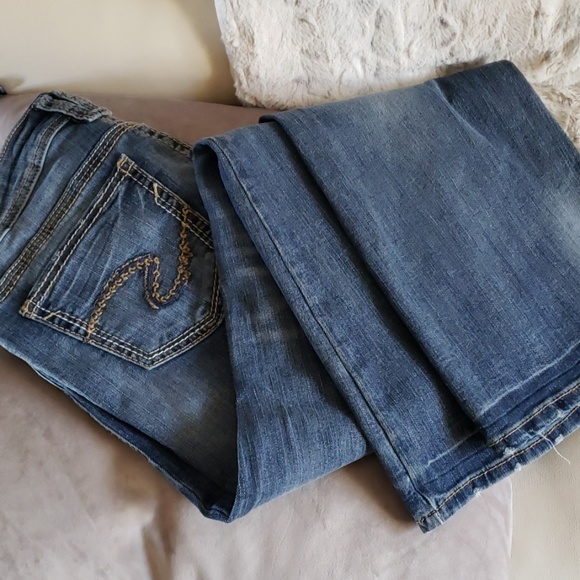 Womens Silver Jean's aiko 28 length 34 flare - Picture 1 of 5